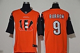 Nike Bengals 9 Joe Burrow Orange Team Big Logo Vapor Untouchable Limited Jersey,baseball caps,new era cap wholesale,wholesale hats